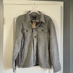 Patagonia Better Sweater Shirt Jacket new with tags mens button up Grey